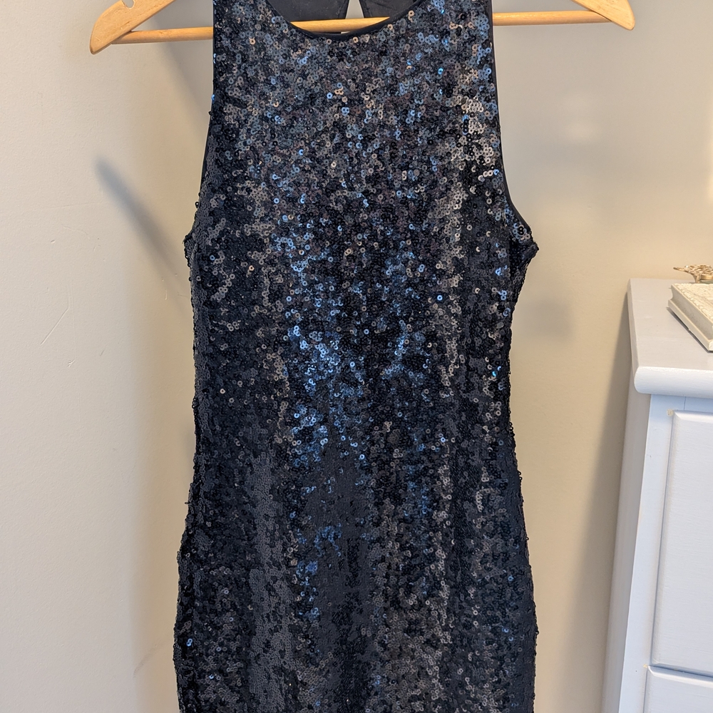 Elegant Black Sequin Dress